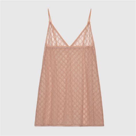 Pale Pink GG Tulle Lingerie Dress 